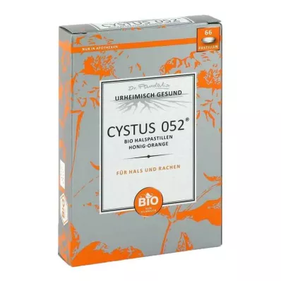 CYSTUS 052 Bio pastilky na hrdlo med pomaranč, 66 ks CYSTUS 052 Bio pastilky na hrdlo med pomaranč, 66 ks