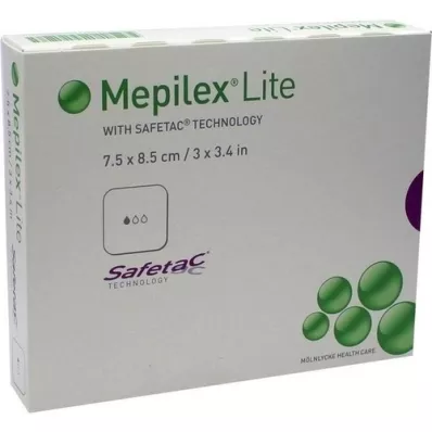 MEPILEX Lite penový obväz 7,5x8,5 cm sterilný, 5 ks