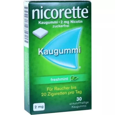 NICORETTE 2 mg žuvačky s čerstvou mätou, 30 ks