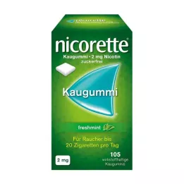 NICORETTE 2 mg žuvačky s čerstvou mätou, 105 ks