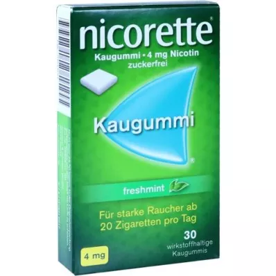 NICORETTE Žuvačky s čerstvou mätou 4 mg, 30 ks