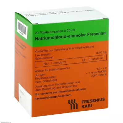 Fyziologický roztok Fres. 5,85% plastový infúzny roztok koncentrát, 20X20 ml Fyziologický roztok Fres. 5,85% plastový infúzny roztok koncentrát, 20X20 ml