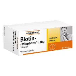 BIOTIN-RATIOPHARM 5 mg tablety, 90 ks