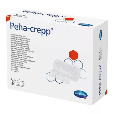 Peha Crepp fixačný obväz 6 cm x 4 m, 20 ks Peha Crepp fixačný obväz 6 cm x 4 m, 20 ks