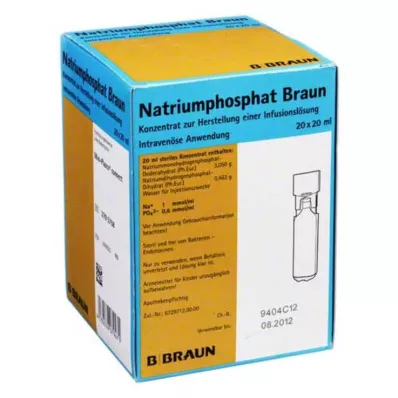 NATRIUMPHOSPHAT Braun MPC Koncentrát infúzneho roztoku, 20X20 ml
