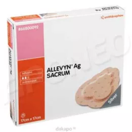 ALLEVYN Ag Sacrum 17x17 cm obväz na rany, 10 ks