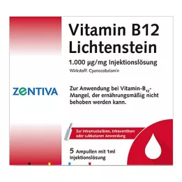 VITAMIN B12 1 000 μg ampulky Lichtenstein, 5X1 ml