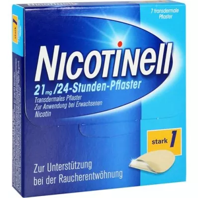 NICOTINELL 21 mg/24-hodinová náplasť 52,5 mg, 7 ks