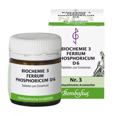Bombastus Biochemie 3 Ferrum phosphoricum D 6, 80 ks Bombastus Biochemie 3 Ferrum phosphoricum D 6, 80 ks