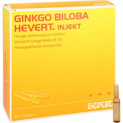GINKGO BILOBA HEVERT Injekčné ampulky, 100 ks