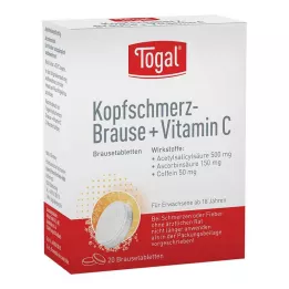 TOGAL Šumivé tablety proti bolesti hlavy + Vit.C, 20 kapsúl