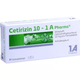 CETIRIZIN 10-1A Pharma filmom obalené tablety, 7 ks