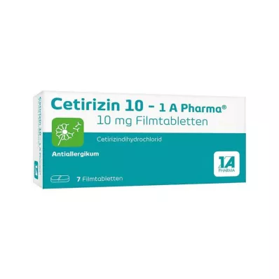 CETIRIZIN 10-1A Pharma filmom obalené tablety, 7 ks