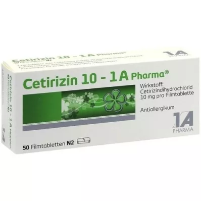 CETIRIZIN 10-1A Pharma filmom obalené tablety, 50 ks