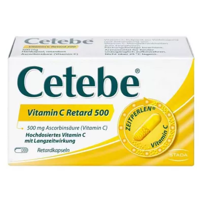 CETEBE Kapsuly s predĺženým uvoľňovaním vitamínu C 500 mg, 60 ks