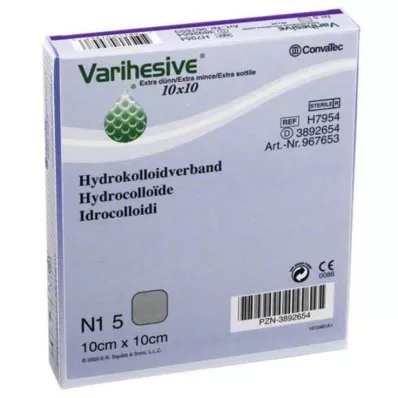 VARIHESIVE extra tenké 10x10 cm HKV hydroaktívne, 5 ks VARIHESIVE extra tenké 10x10 cm HKV hydroaktívne, 5 ks