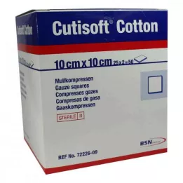 CUTISOFT Bavlna Compr.10x10 cm ster.12-násobok, 25X2 ks