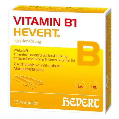 VITAMIN B1 HEVERT Ampulky, 10 ks VITAMIN B1 HEVERT Ampulky, 10 ks