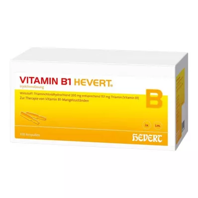 VITAMIN B1 HEVERT Ampulky, 100 ks VITAMIN B1 HEVERT Ampulky, 100 ks