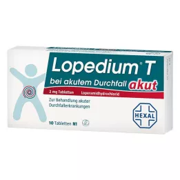 LOPEDIUM T akútne tablety na akútnu hnačku, 10 ks