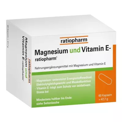 Horčík a vitamín E ratiopharm, 60 kusov