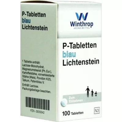 P TABLETTEN modrá 8 mm rozstup, 100 ks