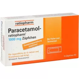 PARACETAMOL-ratiopharm 1 000 mg čapíky, 10 ks