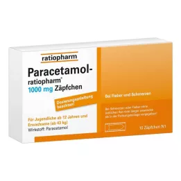 PARACETAMOL-ratiopharm 1 000 mg čapíky, 10 ks