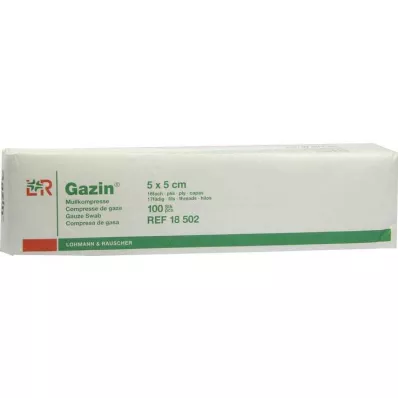 GAZIN Gáza komp. 5x5 cm nesterilná 16x op, 100 ks GAZIN Gáza komp. 5x5 cm nesterilná 16x op, 100 ks