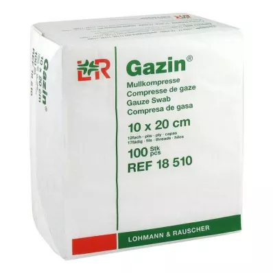 GAZIN Gáza 10x20 cm nesterilná 12x op, 100 ks GAZIN Gáza 10x20 cm nesterilná 12x op, 100 ks