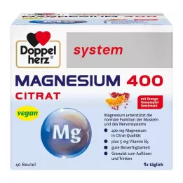 DOPPELHERZ Granule systému Magnesium 400 Citrate, 40 ks