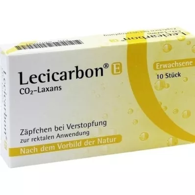 LECICARBON E CO2 Laxans čapíky pre dospelých, 10 ks