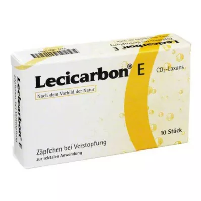LECICARBON E CO2 Laxans čapíky pre dospelých, 10 ks LECICARBON E CO2 Laxans čapíky pre dospelých, 10 ks