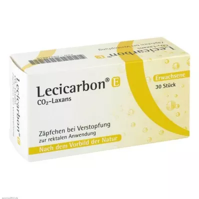 LECICARBON E CO2 Laxans čapíky pre dospelých, 30 ks LECICARBON E CO2 Laxans čapíky pre dospelých, 30 ks