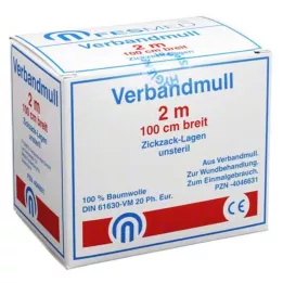 VERBANDMULL 2x1 m cikcak BW 20/100 nesterilné, 1 ks