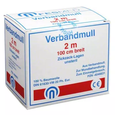 VERBANDMULL 2x1 m cikcak BW 20/100 nesterilné, 1 ks VERBANDMULL 2x1 m cikcak BW 20/100 nesterilné, 1 ks
