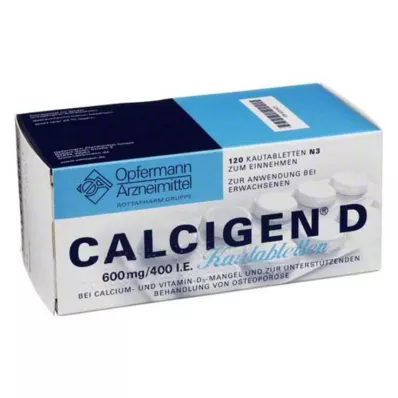 CALCIGEN D 600 mg/400 I.U. žuvacie tablety, 120 kapsúl CALCIGEN D 600 mg/400 I.U. žuvacie tablety, 120 kapsúl