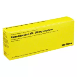 ALPHA LIPONSÄURE AAA 600 mg injekčné liekovky, 5X50 ml