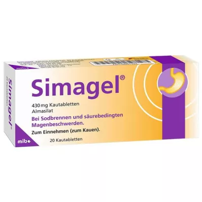 SIMAGEL Žuvacie tablety, 20 ks SIMAGEL Žuvacie tablety, 20 ks