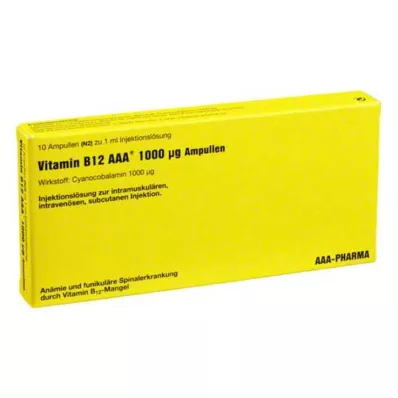 VITAMIN B12 AAA 1000 μg ampulky, 10X1 ml