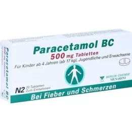PARACETAMOL BC 500 mg tablety, 20 ks