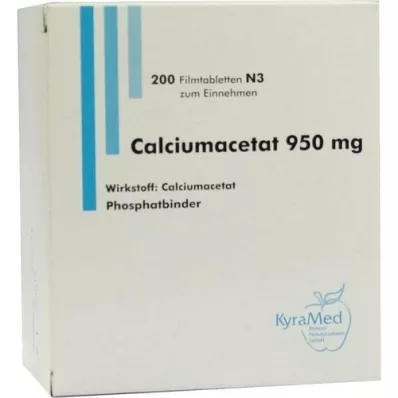 CALCIUMACETAT 950 mg filmom obalené tablety, 200 kusov