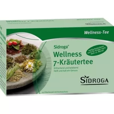 SIDROGA Filtračné vrecko na bylinný čaj Wellness 7, 20X2,0 g