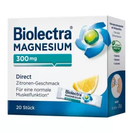 BIOLECTRA Magnézium 300 mg Priame citrónové tyčinky, 20 ks