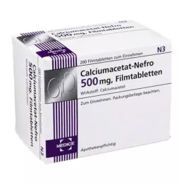 CALCIUMACETAT NEFRO 500 mg filmom obalené tablety, 200 kusov