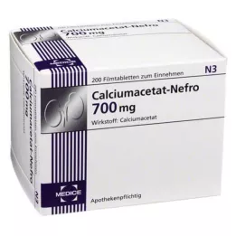 CALCIUMACETAT NEFRO 700 mg filmom obalené tablety, 200 kusov