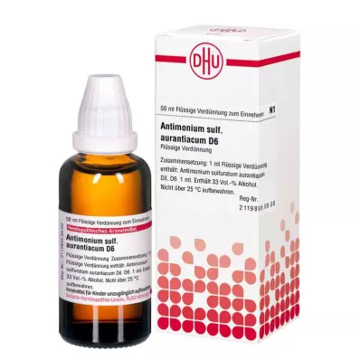 ANTIMONIUM SULFURATUM aurantiacum D 6 riedenie, 50 ml