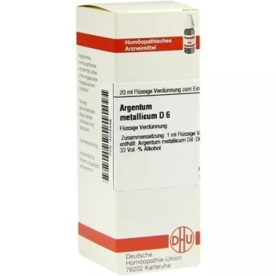 ARGENTUM METALLICUM D 6 riedenie, 20 ml