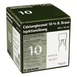 CALCIUMGLUCONAT 10% MPC Injekčný roztok, 20X10 ml