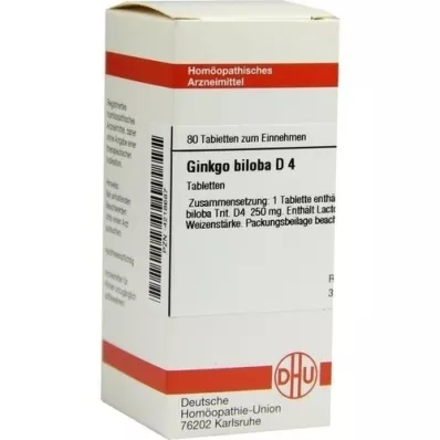 GINKGO BILOBA D 4 tablety, 80 kapsúl